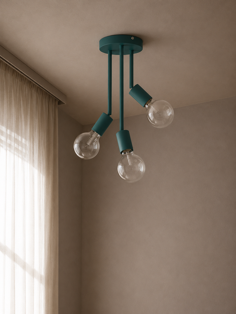Minimalist Turquoise Ceiling Lamp