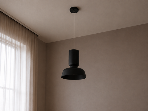 Modern Black Single Pendant