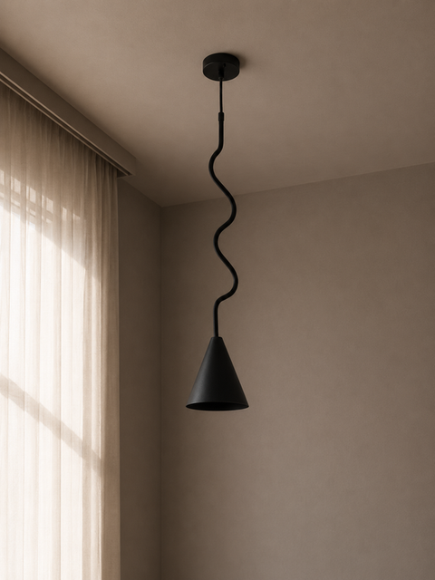 Single Pendant Black Celling Unit