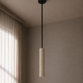 Modern Cylindrical Marble Pendant Light