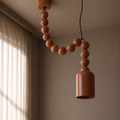Beaded Copper Red Pendant