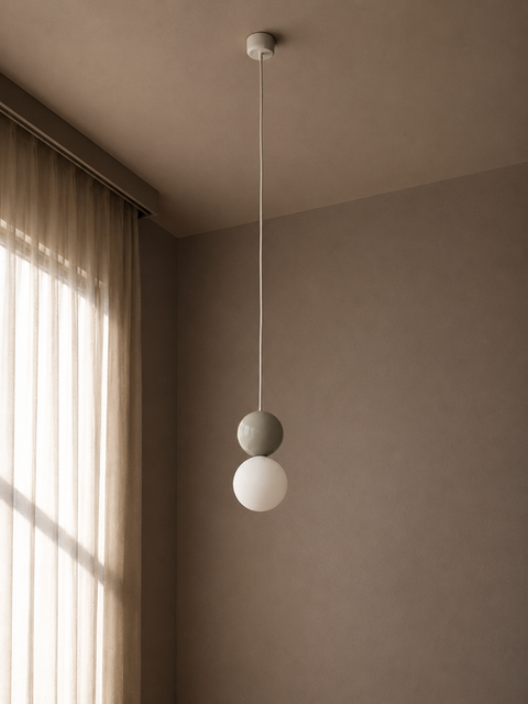 Minimalist Grey Single ball pendant