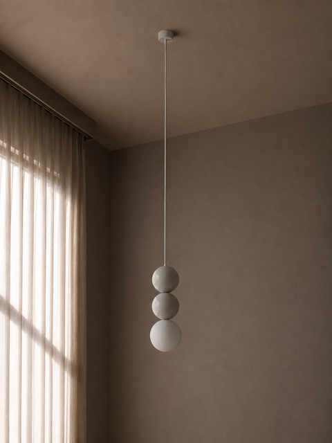 Minimalist Grey double ball Single pendant