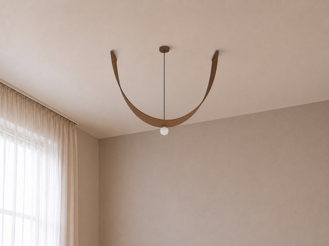 Elegant Fabric Curtain Pendant