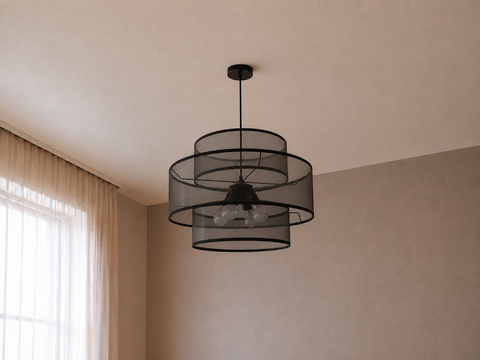 Transparent Linen Pendant Ceiling