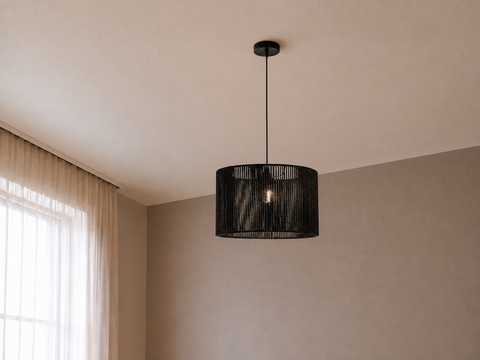 Modern Black Single Pendant