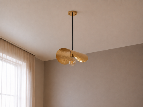 Single Gold and Black Pendent