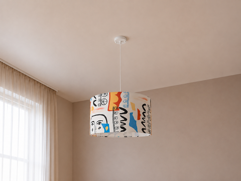 Modern Printed shade Pendant