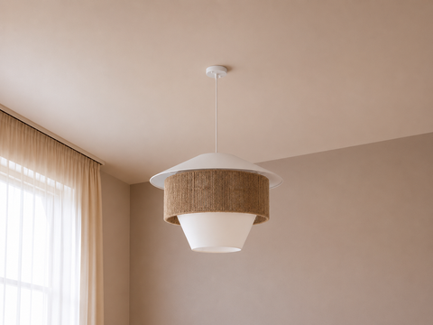 Boho Rope White Pendant Ceiling