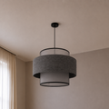 Ceiling Gray Linen Single Pendant
