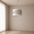 Contemporary White and Beige Shaded Pendant