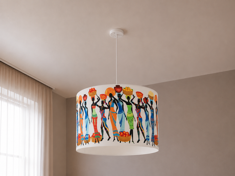 Modern Printed shade Pendant