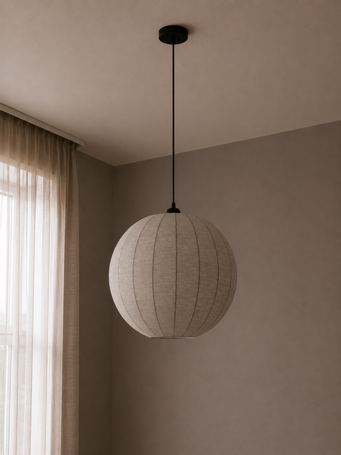 Creamy Handmade Shaded Ceiling Pendant