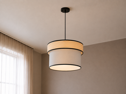 Printed Woody Single Pendant