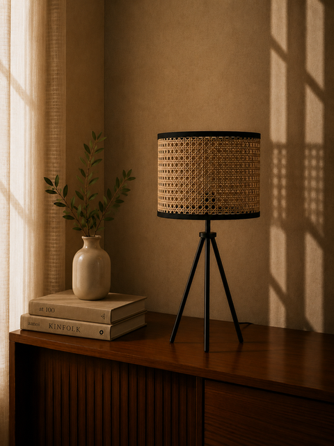Boho Black Table Lamp