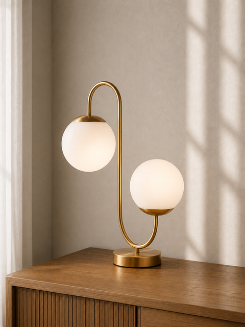 Modern Glass Globe Table Lamp