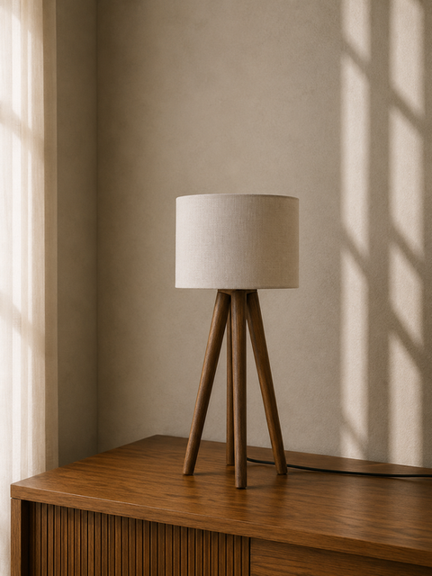 Modern Grey Tripod Table Lamp