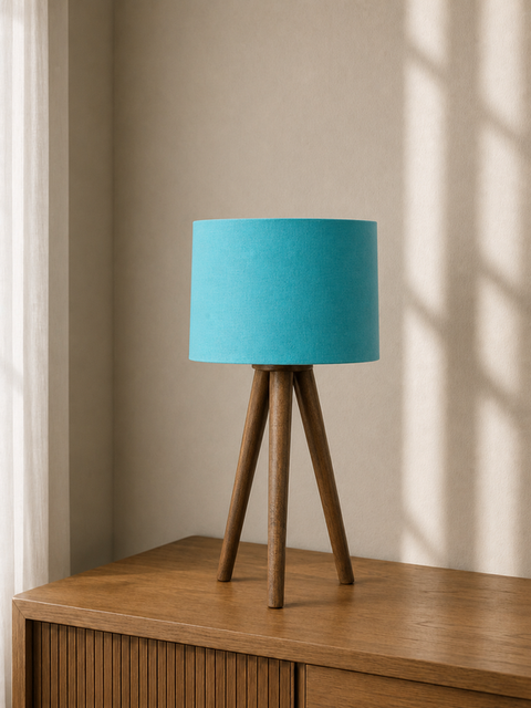 Modern Turqoise Tripod Table Lamp