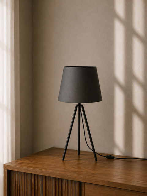 Stylish Dark Grey Table Lamps