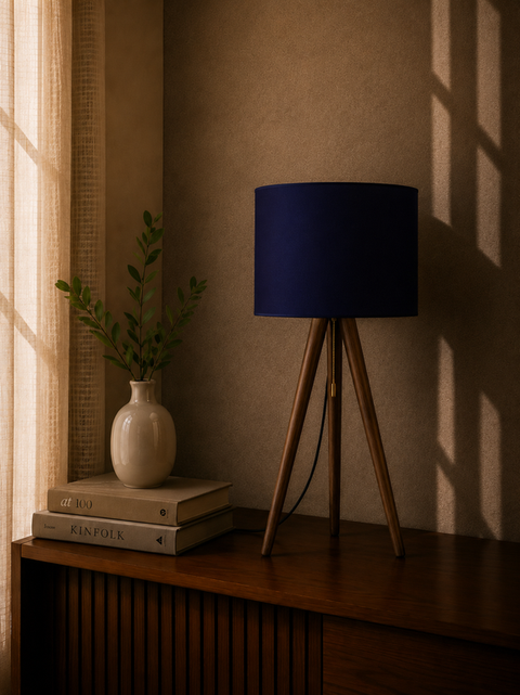 Modern Blue Tripod Table lamp