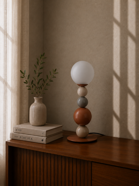 Metal Table Lamp with balls