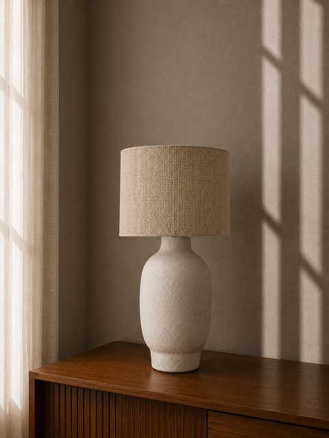 Minimal Beige Table Lamp