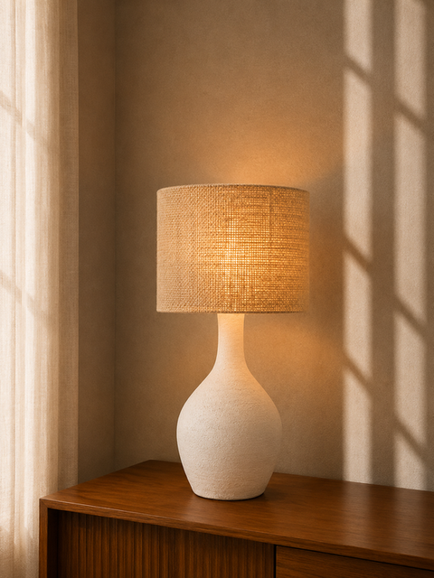 Minimal Beige Table Lamp