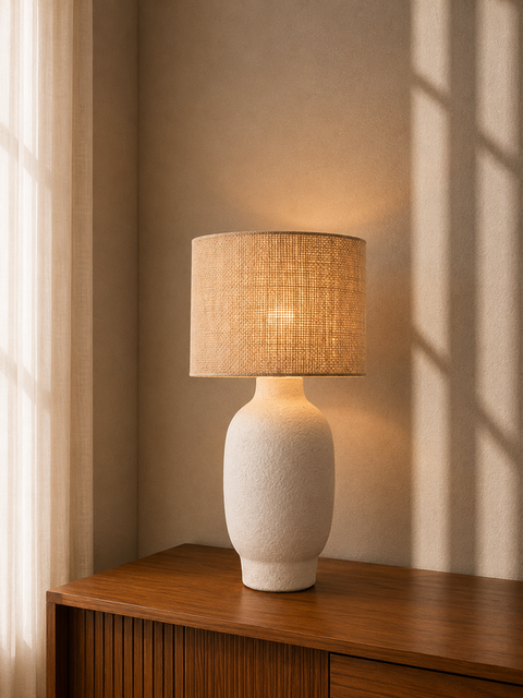 Minimal Beige Table Lamp