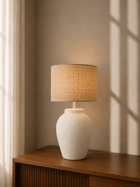 Minimal Beige Table Lamp