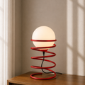 Colorful Red Coil Table Lamp