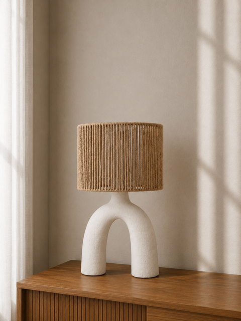 Minimal Beige Table Lamp