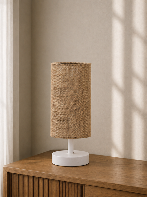 Modern Burlap Table Lamp