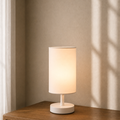 Modern White Cylinder Table Lamp