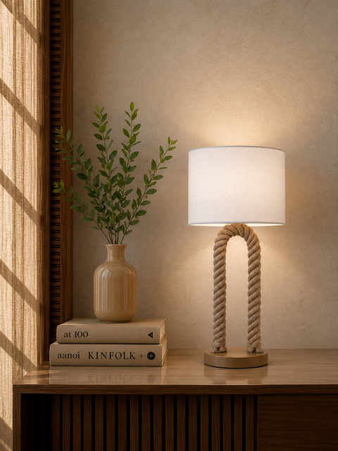 Boho Beige Table Lamp