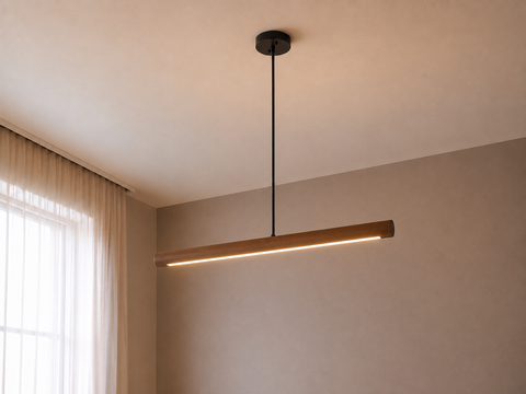 LED Wooden Track Pendant