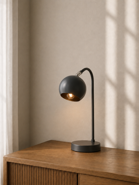 Office Grey Modern Table Lamp