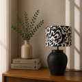 Black & White Pottery Table Lamp