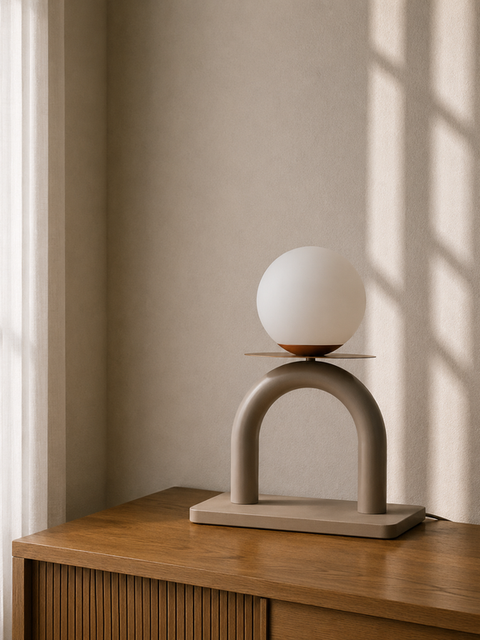 Stylish Greige Table Lamp