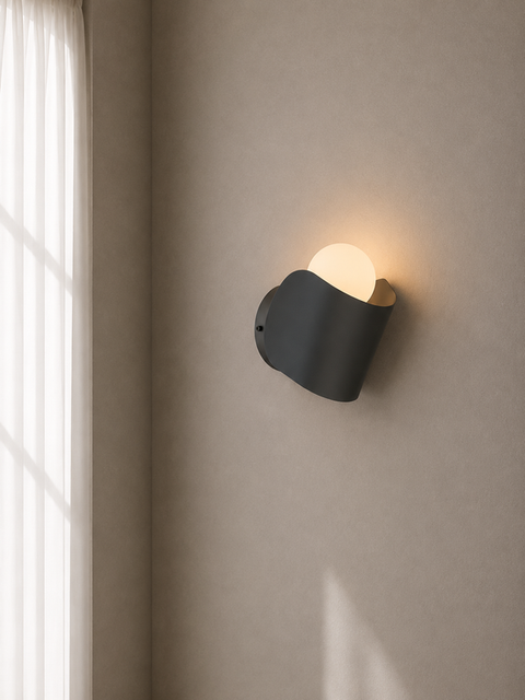 Minimalist Grey Wall Lamp