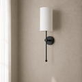 Minimalist White Shaded Wall Lamp