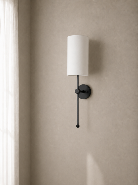Minimalist White Shaded Wall Lamp