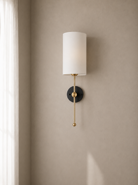 Minimalist White Shaded Wall Lamp