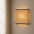 Decorative Rectangular Rattan Wall Light