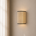 Decorative Cylinder Rattan Wall Light