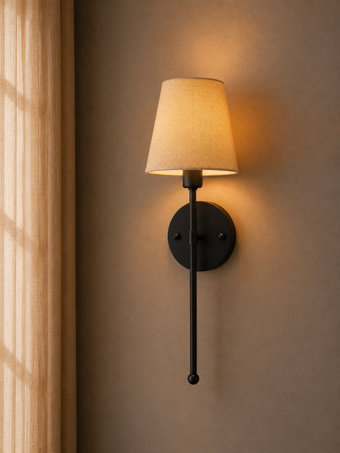 Minimalist Black Wall Torchiere