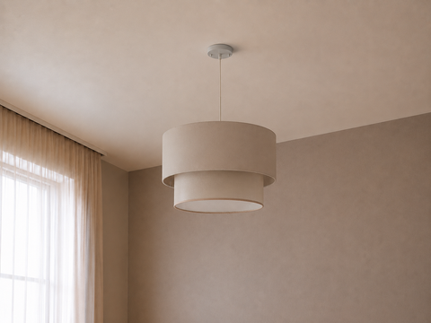 Modern Biege Shaded Pendant