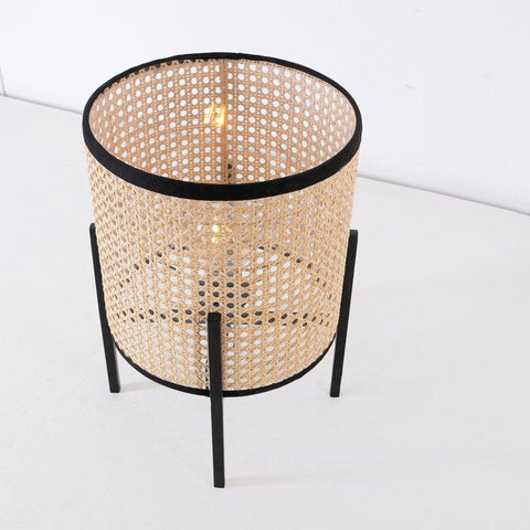 Boho Style Rattan Table Lamp