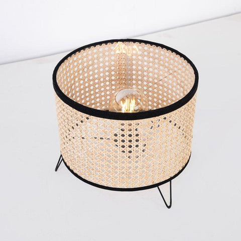 Boho Rattan Table Lamp