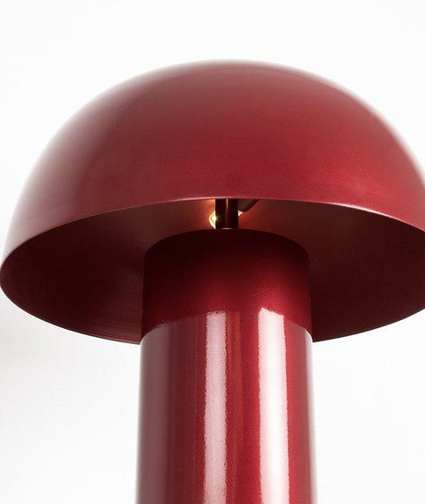 Modern Metallic Red Table Lamp