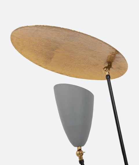 Contemporary Gold & Grey Floor Lamp